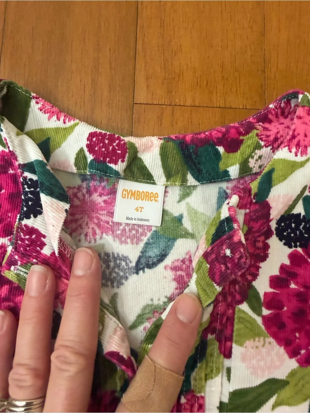 Gymboree Floral Peasant Blouse - Pink & Green